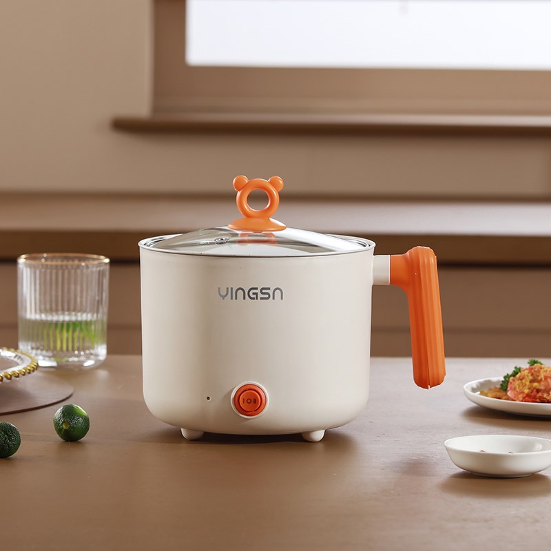 小电饭锅不粘锅麦饭石材质家用1人2迷你火L锅多功能电煮锅宿舍神