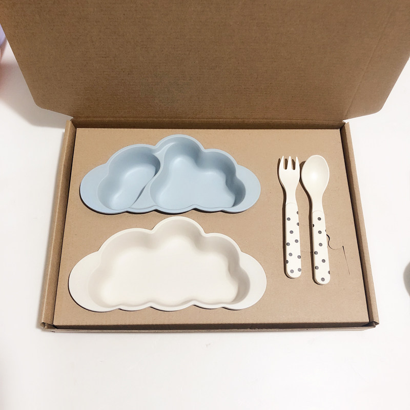 桔子家的可儿云朵竹纤维婴儿餐具套装辅食碗分格碗叉勺 2.5岁以下,婴童用品,儿童餐具,淘宝优惠券,粉丝福利购,淘宝优惠卷