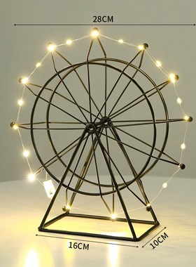 简约现代客厅电视柜酒柜装饰品摆件创意旋L转摩天轮办公室桌面摆