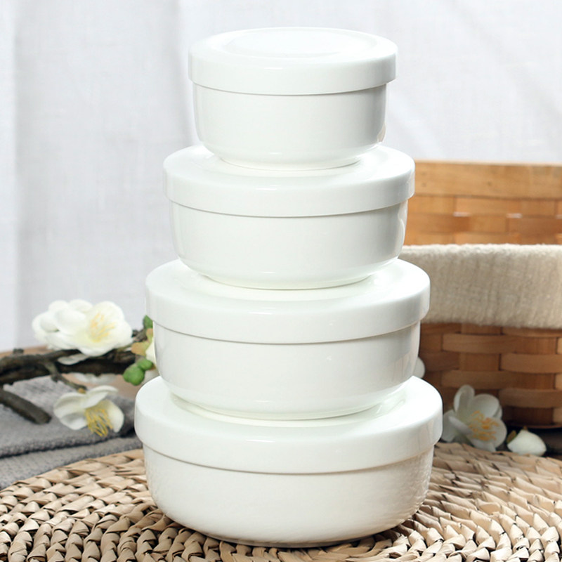 纯白骨瓷盖碗饭碗保鲜碗小菜碗盅陶瓷餐具套装蒸蛋婴儿辅食微波炉,餐饮具,碗,淘宝优惠券,粉丝福利购,淘宝优惠卷