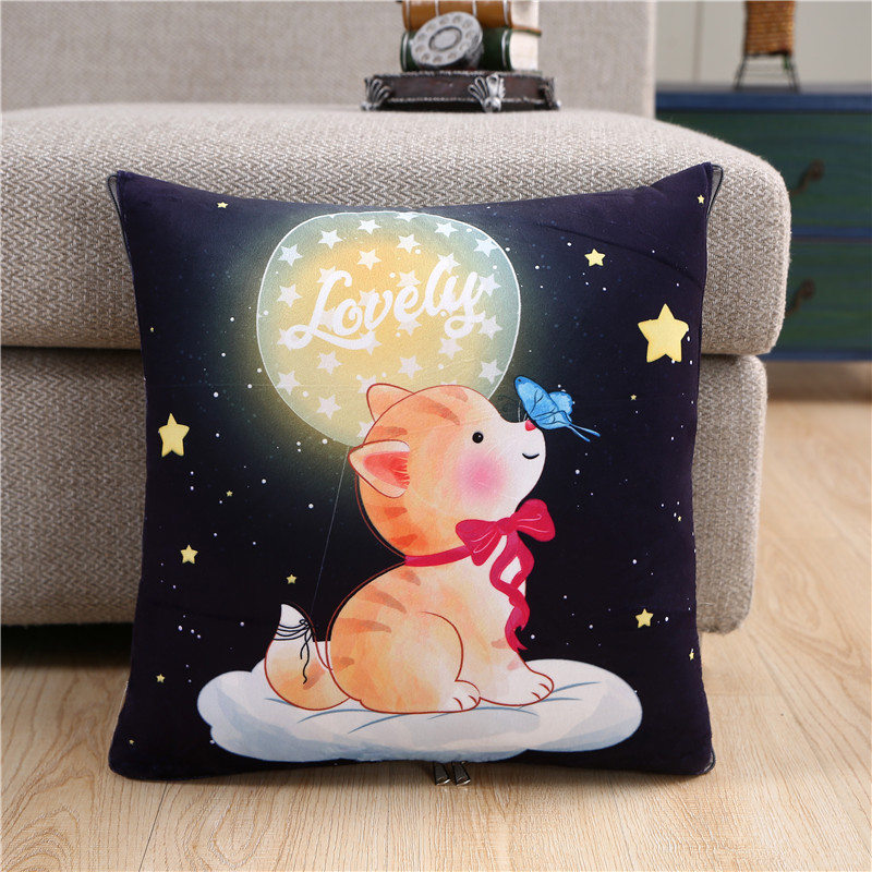 抱枕被子两用f午睡汽车载小靠枕头被办公室空调折叠靠垫毯子二合