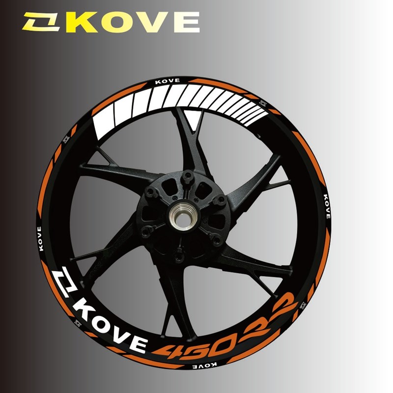 适用凯越450RR/321qRR单R专用反光轮毂贴纸凯越450rr曼岛轮毂贴纸