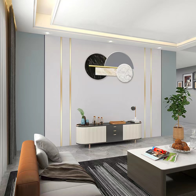 销大气风电视背景j墙壁纸现代简约客厅墙布H立体线条高级感影视墙