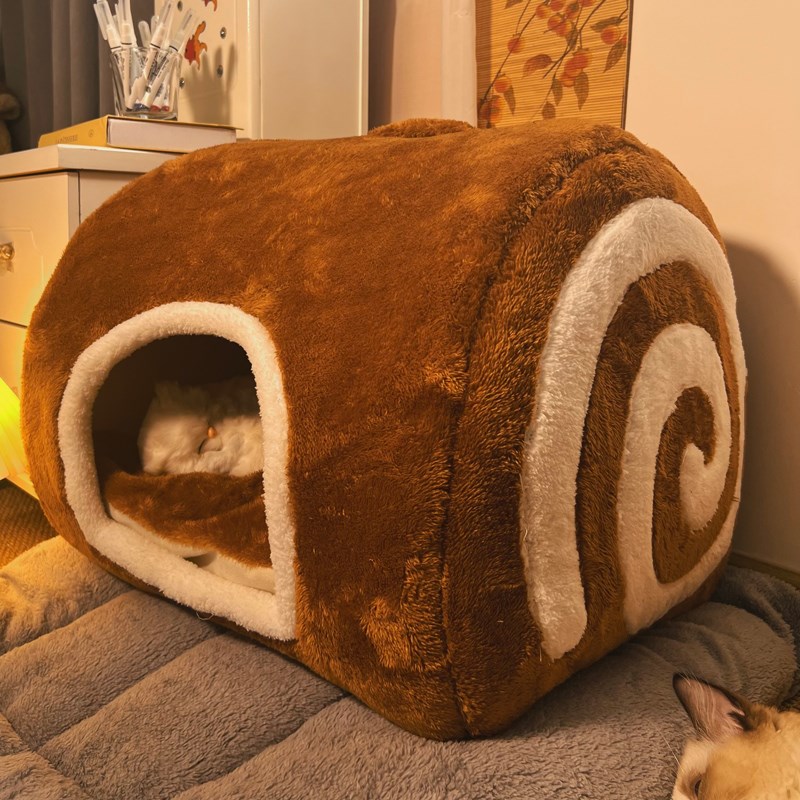 猫窝冬季保暖封h闭式帐篷猫床四季通用睡窝安全感窝大尺寸冬天加