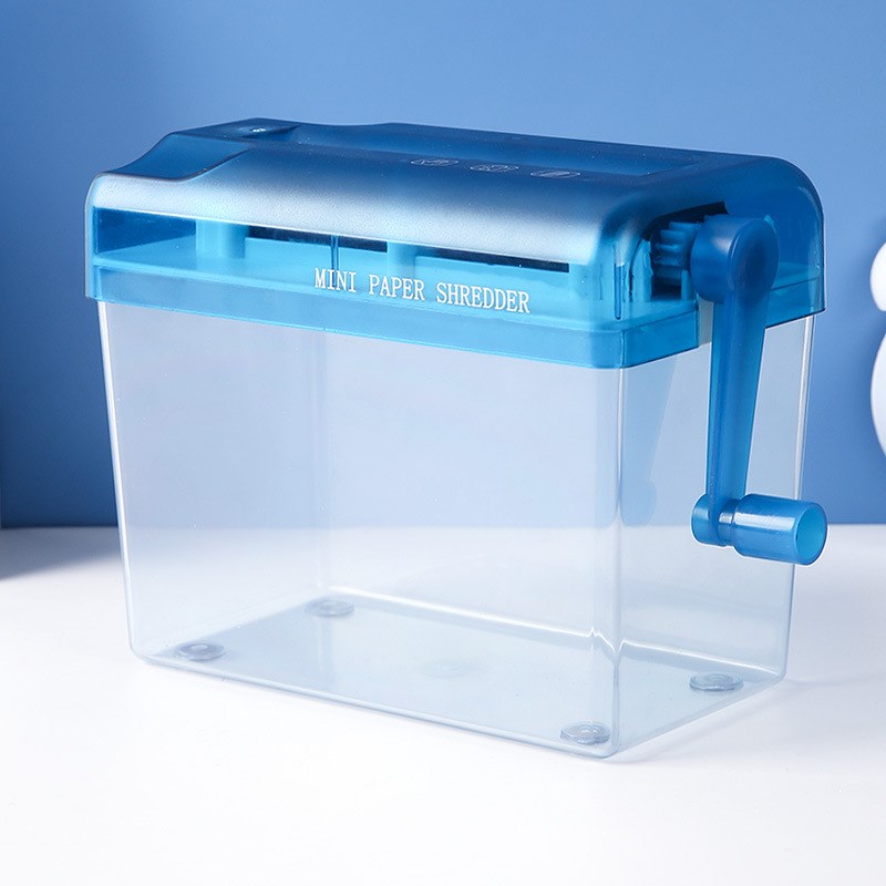 手动碎纸机办g公家用手动小型纸张碎纸工具手摇粉碎A6纸碎卡机