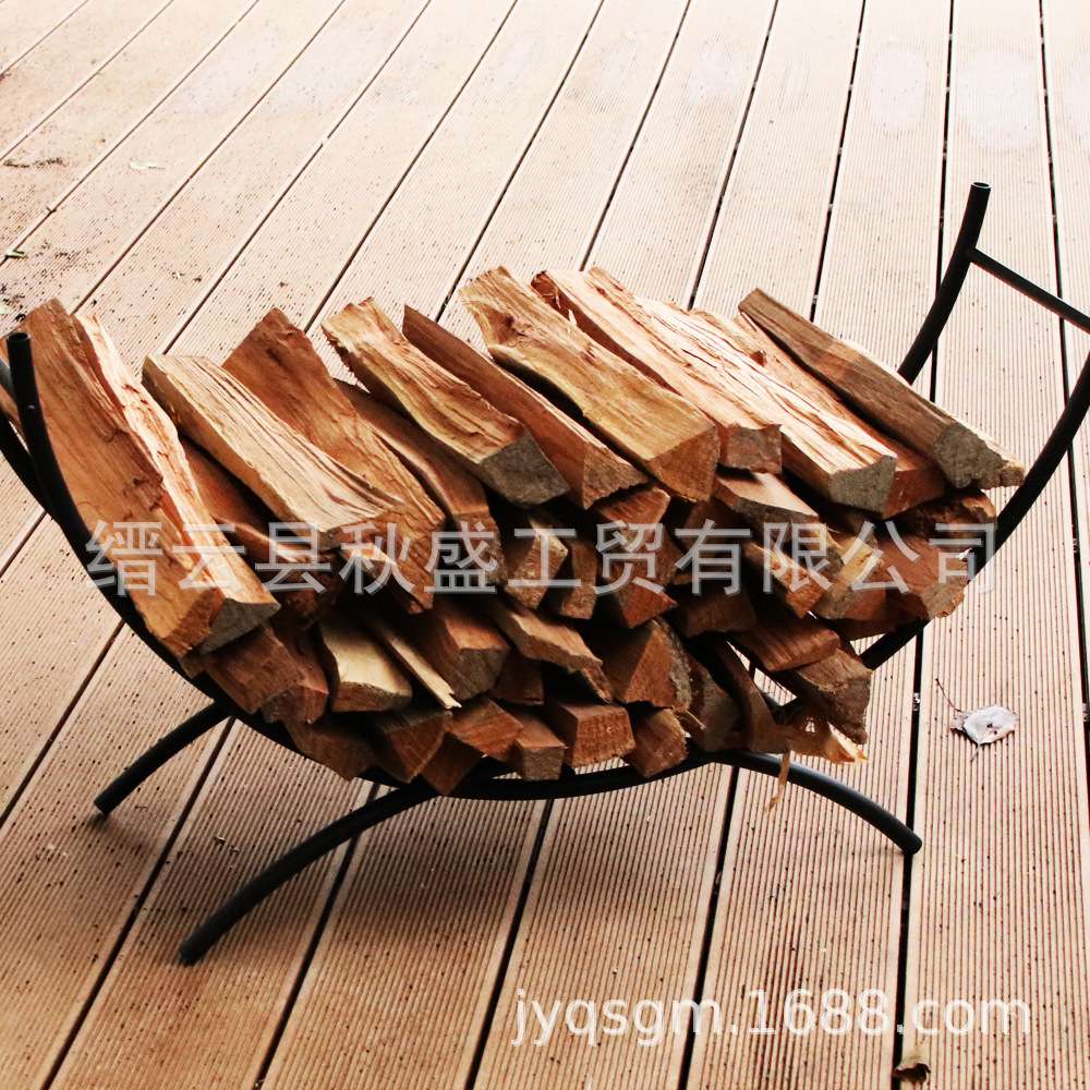 木柴堆放架烧烤储木架防潮欧式铁艺柴火架户外露营壁炉工具放木头