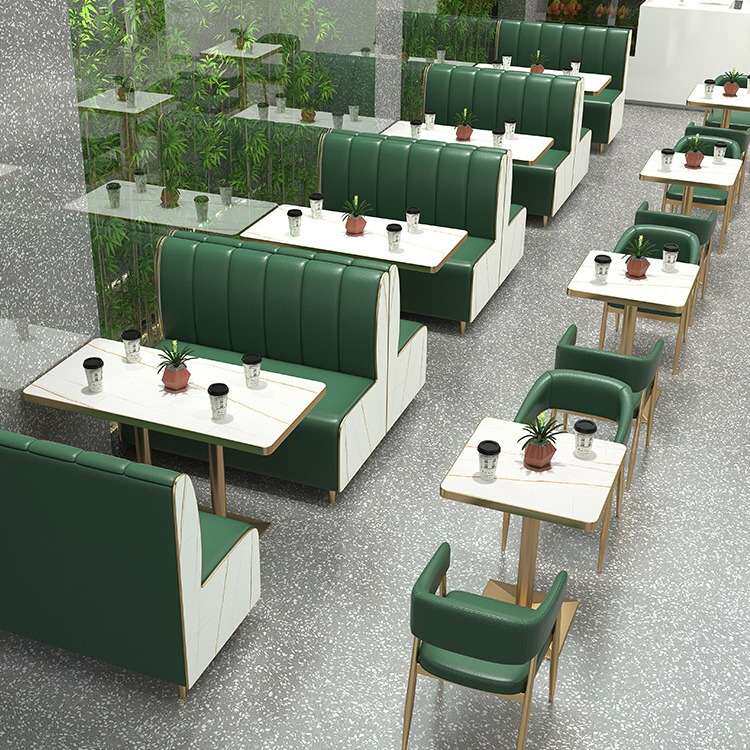 奶茶店桌椅商用组合餐饮小吃蛋糕甜品汉堡快餐饭餐厅网红卡座沙发