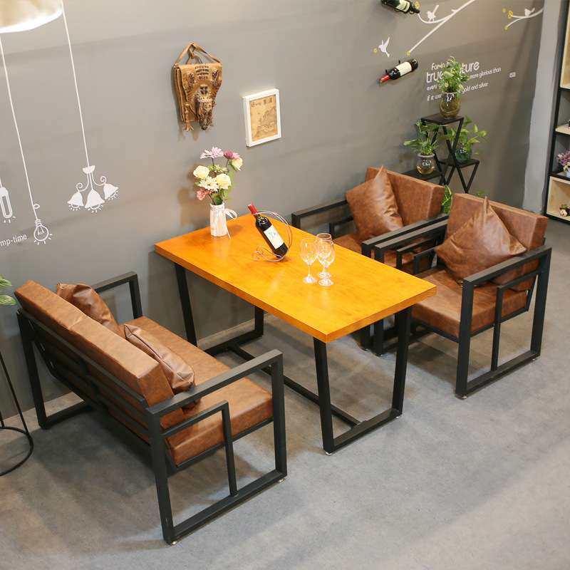 复古铁艺单双人沙发桌子组合 休闲咖啡厅奶茶店桌椅三件套,鲜花速递/花卉仿真/绿植园艺,割草机/草坪机,淘宝优惠券,粉丝福利购,淘宝优惠卷