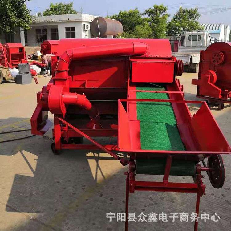 陕西家用黄豆脱粒机11KW电机电动打豆子机二次复脱更干净