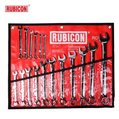 RUBICON罗宾汉梅开扳手RCW-317扳手两用双头呆扳手17支工具套装