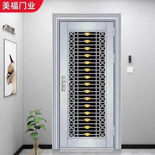 厂家304不锈钢入户门防盗门农乡村防锈大门双开门入户门户外家用