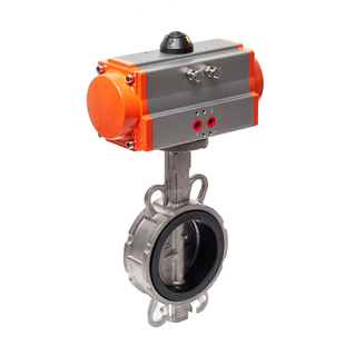 气动不锈钢乙丙蝶阀 D671X16P乙丙三元四氟软密封对夹式阀门DN50