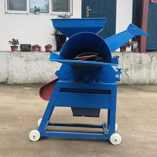 玉米秸秆料碎草机 铡草粉碎机 牛羊养殖家用小型一体切草揉丝机