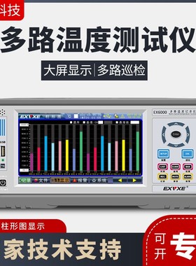 意力EX6000多路温度测试仪8~64通道巡检仪温度记录仪多路采集仪