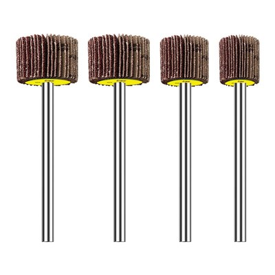加长柄砂布磨头带柄百叶轮加长杆金属木材抛光打磨深孔管道6mm