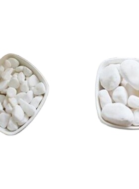 白色石子石头大鹅卵石庭院阳台铺路铺地小白石头园林枯山水白石子