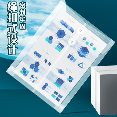 48个加厚档案袋塑料透明A4便携商务材料资料办公资料财务报表收纳