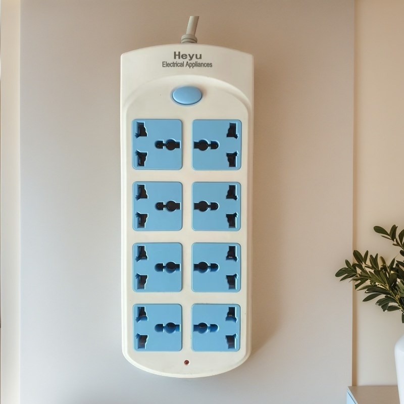 方脚港英式插头圆孔多用托拖线插座接线板电源转换器排插有线插排