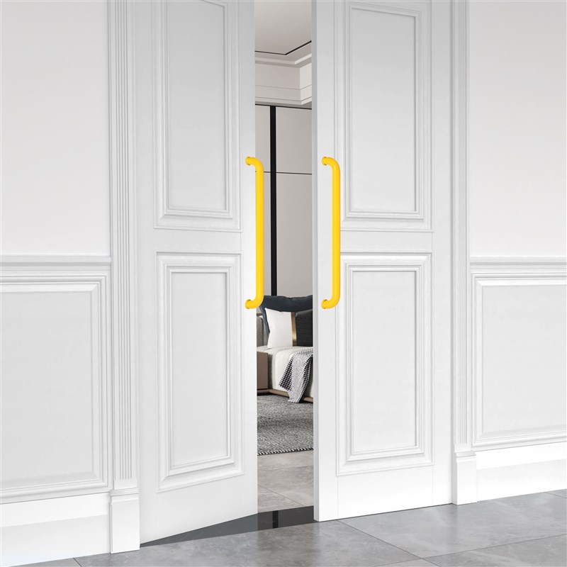 O型不锈钢玻璃门拉手大门有框蓝色大红色淋浴房木门加厚304可定制