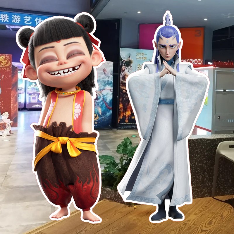哪吒立牌人形卡通k动漫展板儿童生日拍照打卡道具电影院商场装饰