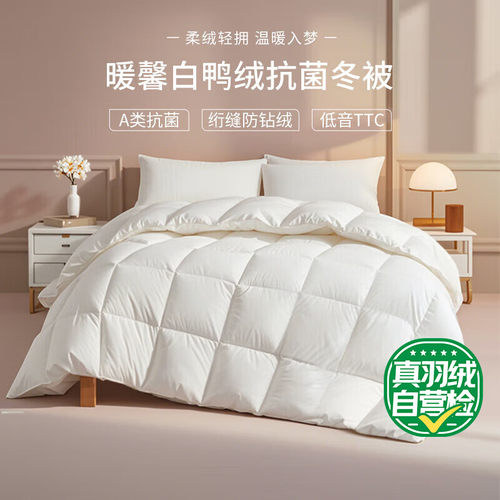 张御A类白鸭绒冬季加厚羽绒被