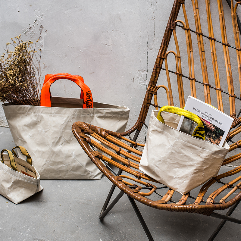 日本进口PUEBCO彩色织带托特包手提购物袋环保袋 废旧材料再利用