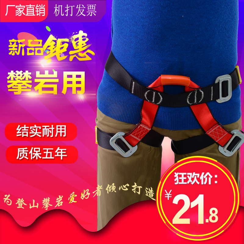 攀岩安全带装备登山半身五点式腰带高空防坠落户外绳子保险速降