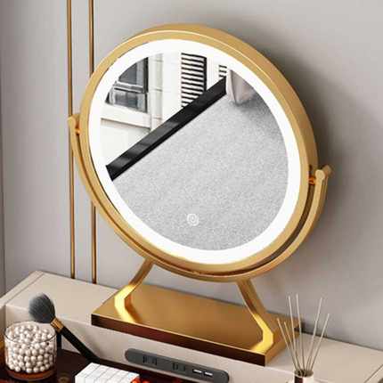 led化妆镜梳妆镜桌面补光镜卧室梳妆台发光化妆镜子