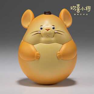 欢喜小将 解压《十二生肖不倒翁》 可玩性高 打工人工位摆件