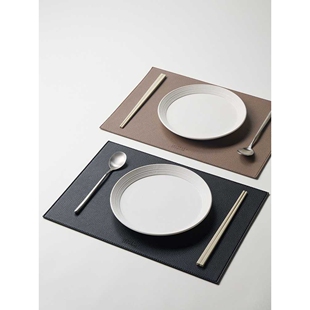 米立风物皮革餐垫高级感轻奢防水防油西餐垫餐桌装饰隔热垫餐盘垫