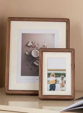 黑胡桃木榫卯圆角相框摆台67810寸洗照片做成画框实木厂代发