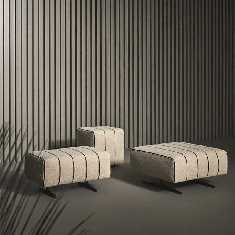 北欧轻奢创意布艺棉麻沙发凳卧室床尾凳服装店衣帽间搁脚凳