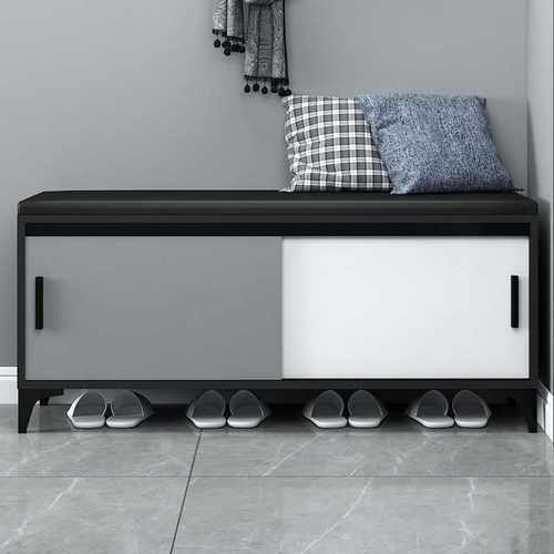 换鞋凳家用门口可坐鞋柜一体进门软包坐垫入户长条储物北欧穿鞋凳