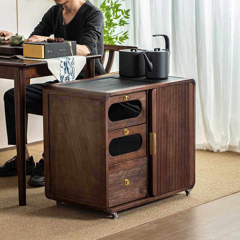 胡桃木茶水柜实木移动茶台家用烧水壶一体餐边柜茶桌边柜整装茶几,家庭/个人清洁工具,地垫,淘宝优惠券,粉丝福利购,淘宝优惠卷