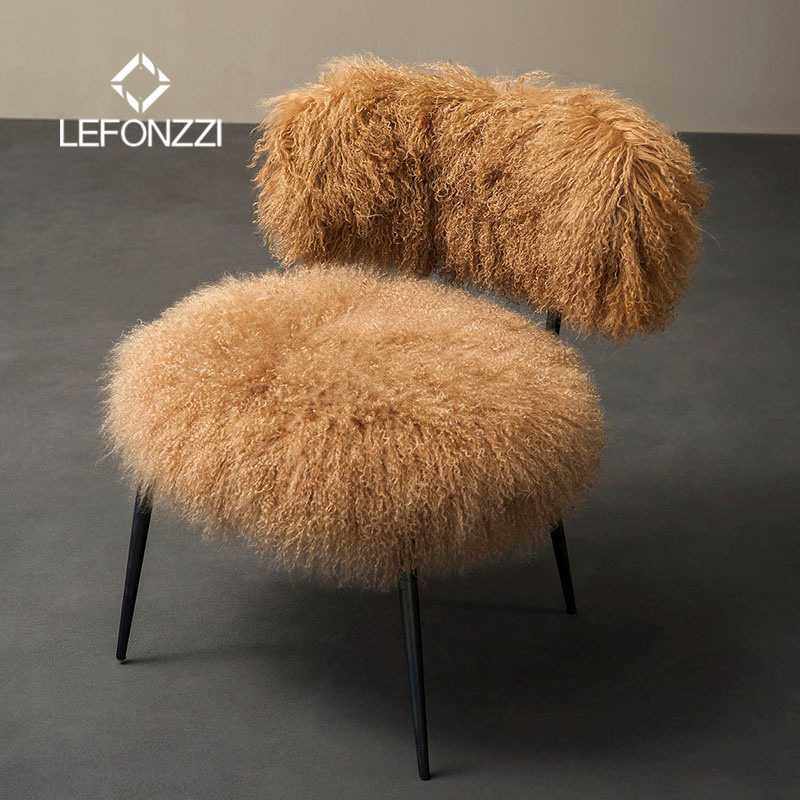 勒方兹BAXTER设计师款羊毛休闲椅意式极简毛毛梳妆台公主椅单人椅,家庭/个人清洁工具,地垫,淘宝优惠券,粉丝福利购,淘宝优惠卷