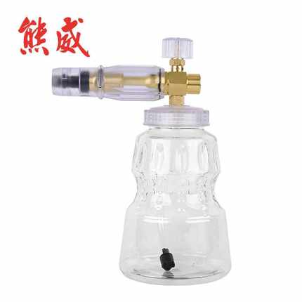 透明大口PA泡沫喷壶高压清洗机泡沫喷枪洗车喷头Snow Foam Lance