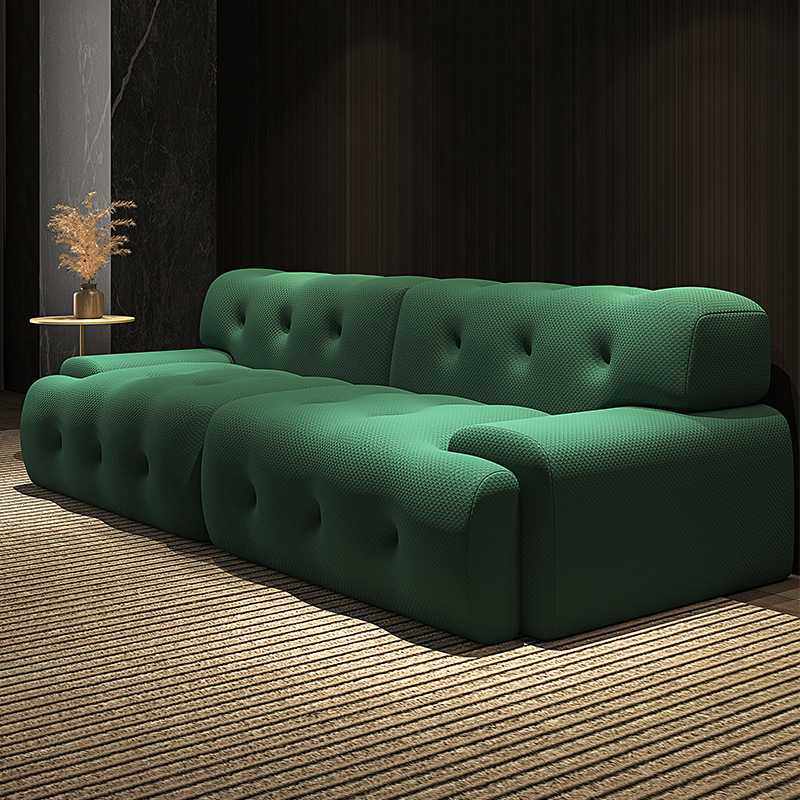 意式轻奢直排布艺沙发现代简约侘寂风客厅家具组合方块罗奇堡沙发