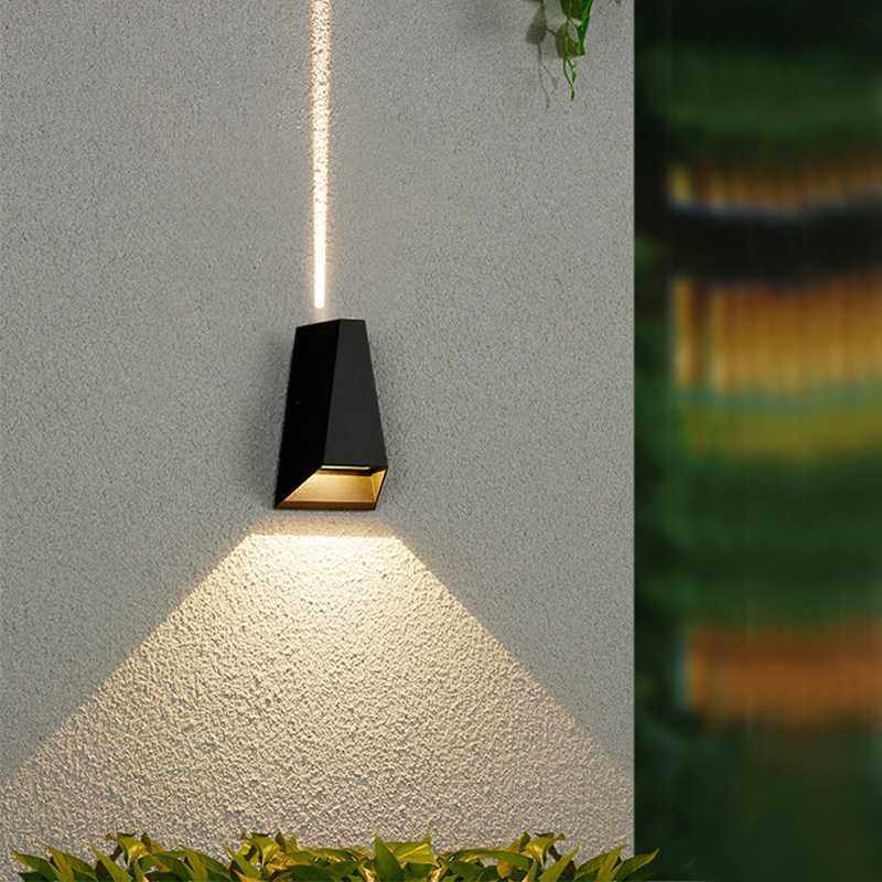 led户外壁灯现代简约铝材防水楼梯走廊阳台庭院过道室外墙壁灯