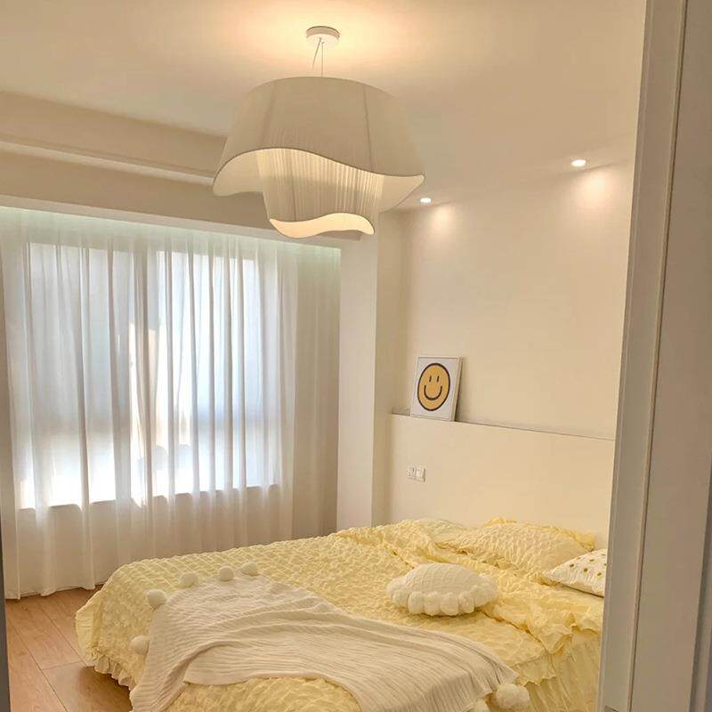 法式中古卧室吊灯北欧ins简约温馨艺术客厅餐厅儿童房民宿布艺灯