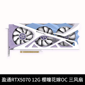 盈通RTX5070 樱瞳花嫁OC 豪华版 12G 三风扇游戏电竞台式电脑显卡