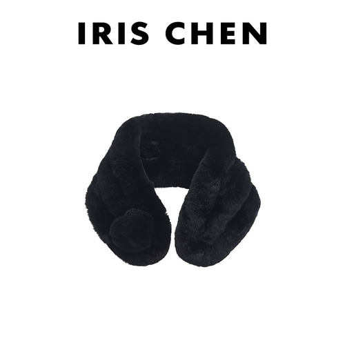 艾文文IRIS 獭兔毛围脖 2025冬“不扎肤”冬日氛围保暖围脖