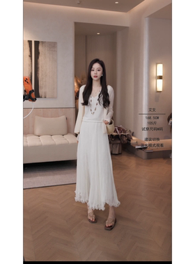 艾文文IRIS木耳裙 2026春夏“法式纱裙”显瘦褶皱感半身裙26QZ209