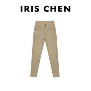 加厚弹力休闲百搭牛仔裤 艾文文IRIS 97棉 2025冬 骑士裤