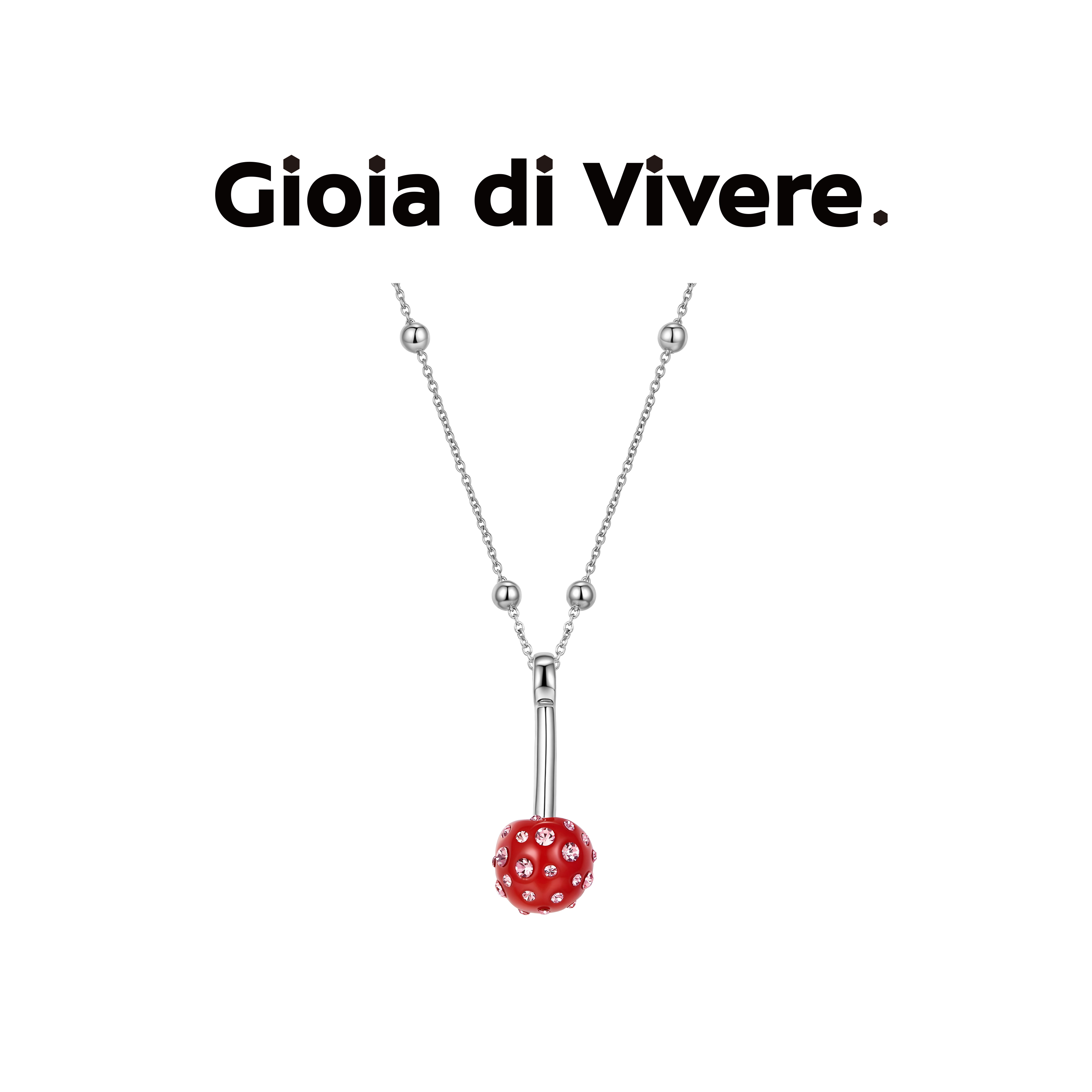 GdV水果系列水晶樱桃项链