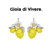 叶童同款 GdV水果系列珐琅珍珠耳钉小众耳环柠檬多巴胺女耳饰