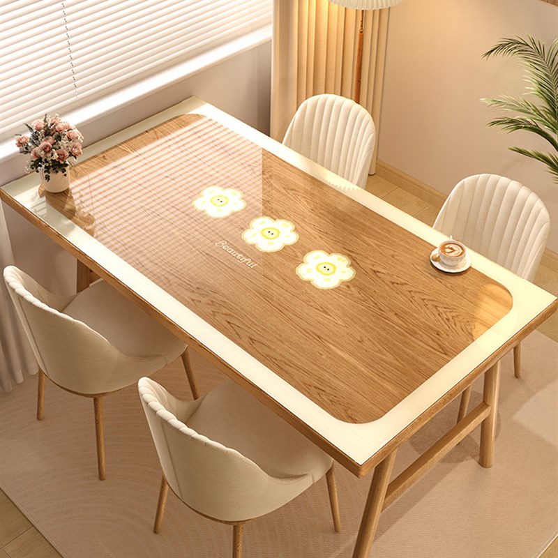 桌垫透明软玻g璃桌面保护垫防水防油免洗卡通茶几桌垫防烫桌布轻