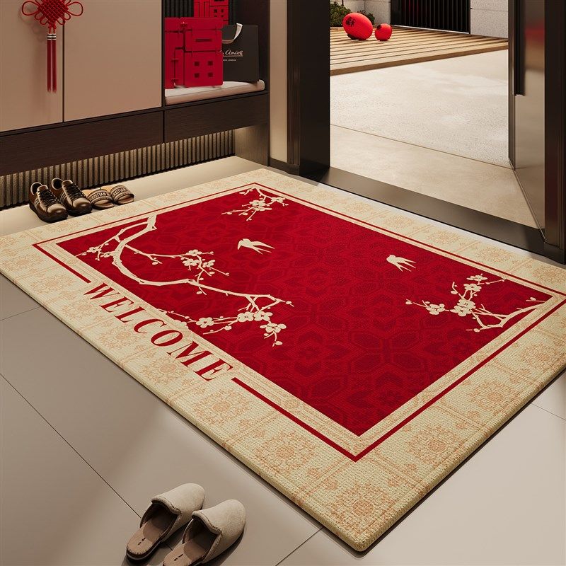 入户门地垫红色喜庆防滑脚垫玄关大门口进门地毯耐脏除尘耐磨门垫,居家布艺,入户地垫,淘宝优惠券,粉丝福利购,淘宝优惠卷