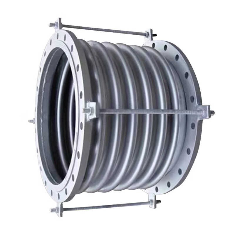 屹选工品304波纹m补偿器碳钢法兰金属软管拉杆伸缩片普通DN125