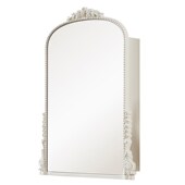 法式 覆古浴室镜柜壁挂智能带灯除雾化妆室镜子带储物置物欧式 黑色