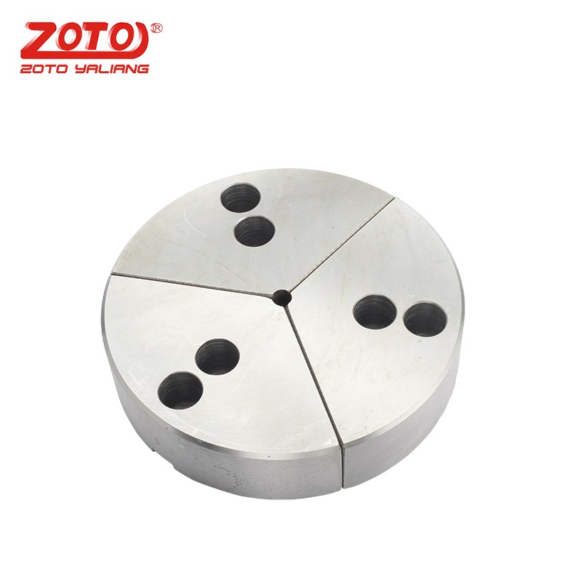 ZOTO三爪卡爪液压扇形卡盘软爪车床油压H生爪夹盘三抓夹头5/6/8寸